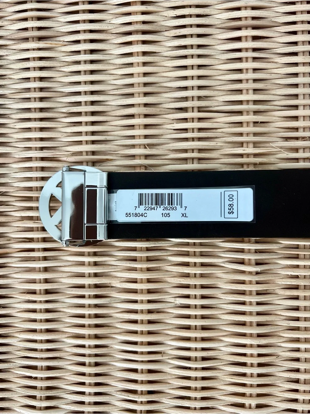 NWT Michael Kors Reversible Leather Belt Black Brown XL Two-Tone MK Logo Buckle